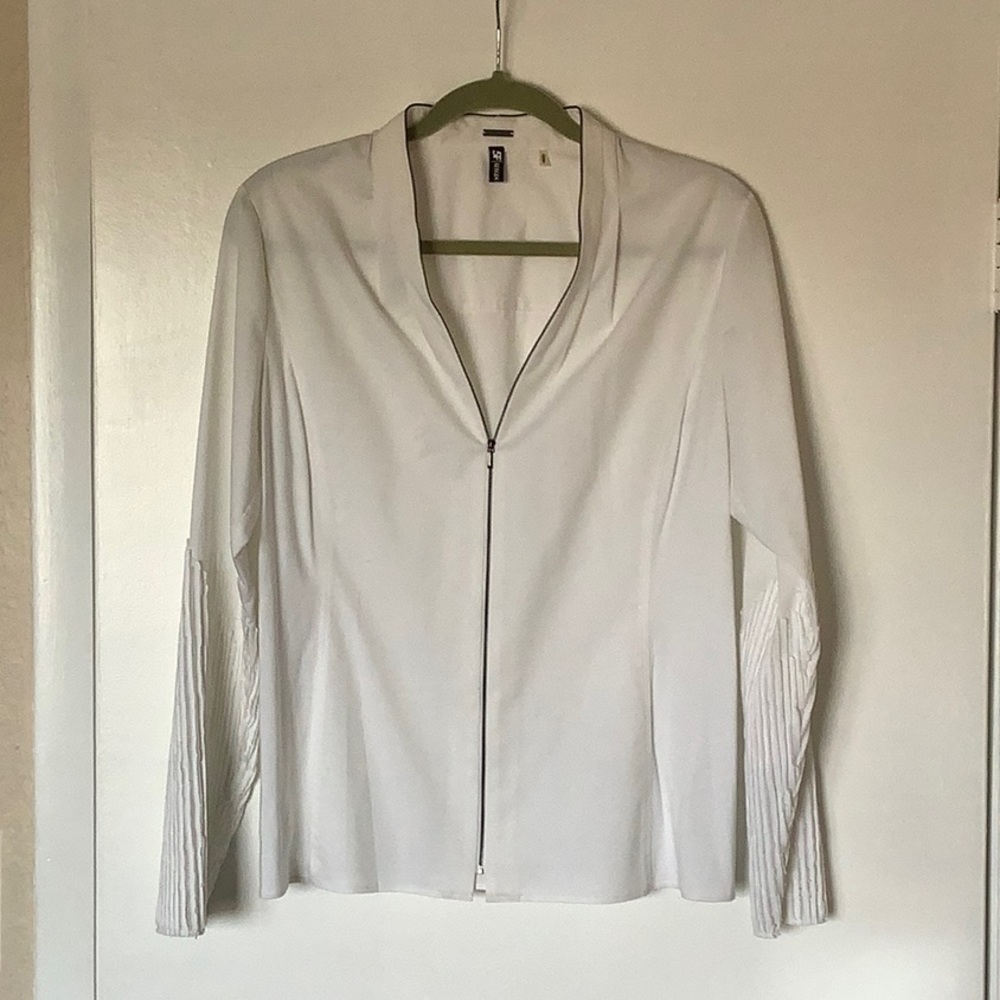 Bergdorf Goodman Zippered Blouse/Sweater